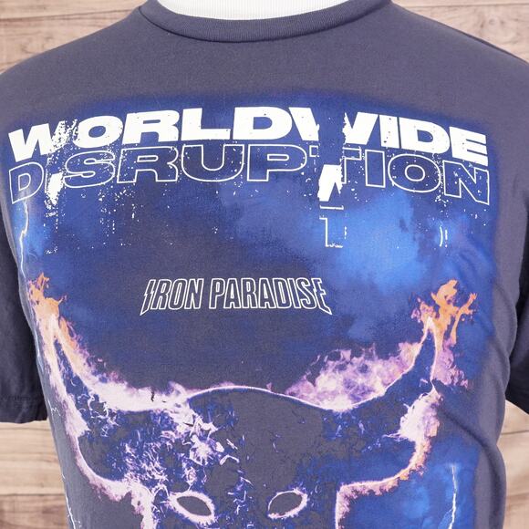 UNDER ARMOUR PROJECT ROCK WORLDWIDE DISRUPTION IRON PARADISE TSHIRT SIZE M - Picture 4 of 9
